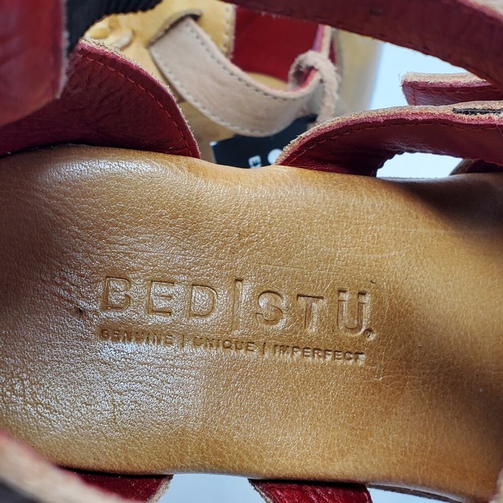 Bed Stu Ada Cage Platform leather distressed sandal Size 8 - No Box NEW - Picture 4 of 15